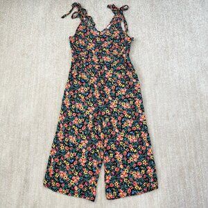 Jacqueline de Yong Floral Wide Leg Crop Jumpsuit 42 / L